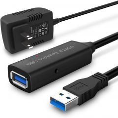 32 Feet USB 3.0 Active Extension Cable with 5V Power Adapter(10 Meters)