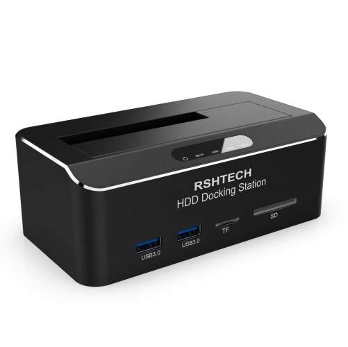 USB 3.0 HDD Docking Station with SD TF Card Reader & 2 USB 3.0 Ports(RSH-338H)