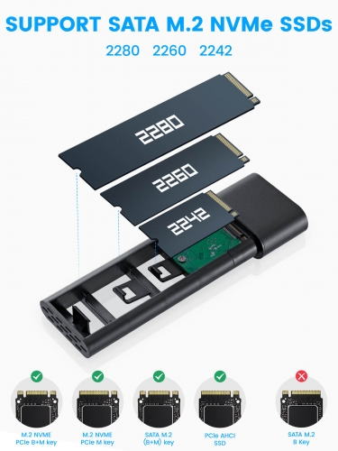 USB 3.1 Gen 2 M.2 NVMe SSD Enclosure(RSH-329)